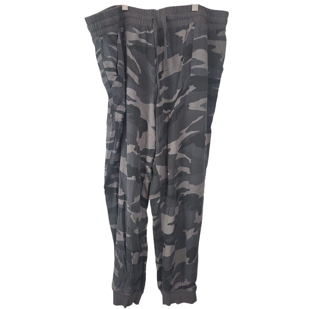 Splendid Lounge Pants XXL Womens Plus‎ Size Grey Camo Pockets High Rise Elastic